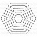 My Favorite Things Die-namics Stitched Rounded Hexagon STAX (MFT-2737)