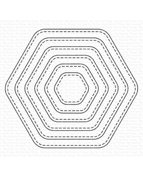 My Favorite Things Die-namics Stitched Rounded Hexagon STAX (MFT-2737) My Favorite Things Die-namics Stitched Rounded Hexagon STAX (MFT-2737)