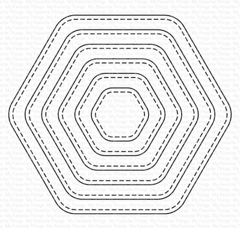 My Favorite Things Die-namics Stitched Rounded Hexagon STAX (MFT-2737) My Favorite Things Die-namics Stitched Rounded Hexagon STAX (MFT-2737)
