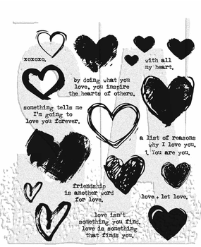 Stampers Anonymous Cling Stamps Love Notes (CMS477)