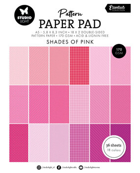 Studio Light Essentials Shades Of Pink A5 Pattern Paper Pad (SL-ES-PPP163) Studio Light Essentials Shades Of Pink A5 Pattern Paper Pad (SL-ES-PPP163)