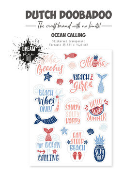 Dutch Doobadoo Dutch Sticker Art Ocean Calling A5 Transparent (491.201.002) Dutch Doobadoo Dutch Sticker Art Ocean Calling A5 Transparent (491.201.002)