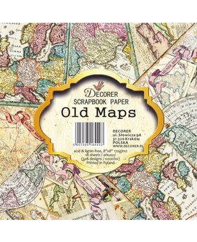 Decorer Old Maps 8x8 Inch Paper Pack (DECOR-B42-440)