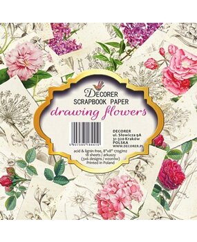 Decorer Drawing Flowers 8x8 Inch Paper Pack (DECOR-B43-441) Decorer Drawing Flowers 8x8 Inch Paper Pack (DECOR-B43-441)