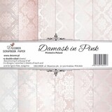 Decorer Damask in Pink 8x8 Inch Paper Pack (DECOR-B44-442)