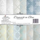 Decorer Damask in Blue 8x8 Inch Paper Pack (DECOR-B44-443)