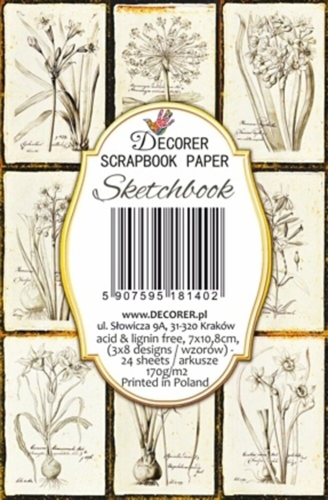 Decorer Sketchbook Paper Pack (7x10,8cm) (DECOR-M140)