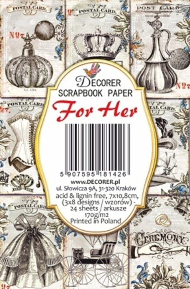 Decorer For Her Paper Pack (7x10,8cm) (DECOR-M142) Decorer For Her Paper Pack (7x10,8cm) (DECOR-M142)