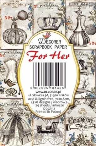Decorer For Her Paper Pack (7x10,8cm) (DECOR-M142) Decorer For Her Paper Pack (7x10,8cm) (DECOR-M142)
