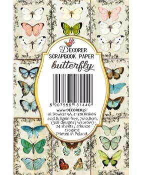 Decorer Butterfly Paper Pack (7x10,8cm) (DECOR-M144) Decorer Butterfly Paper Pack (7x10,8cm) (DECOR-M144)