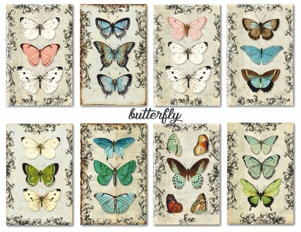 Decorer Butterfly Paper Pack (7x10,8cm) (DECOR-M144) Decorer Butterfly Paper Pack (7x10,8cm) (DECOR-M144)
