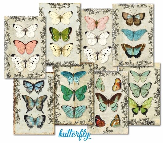 Decorer Butterfly Paper Pack (7x10,8cm) (DECOR-M144) Decorer Butterfly Paper Pack (7x10,8cm) (DECOR-M144)