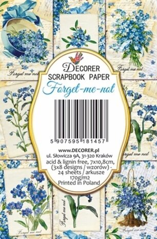 Decorer Forget-me-not Paper Pack (7x10,8cm) (DECOR-M145) Decorer Forget-me-not Paper Pack (7x10,8cm) (DECOR-M145)