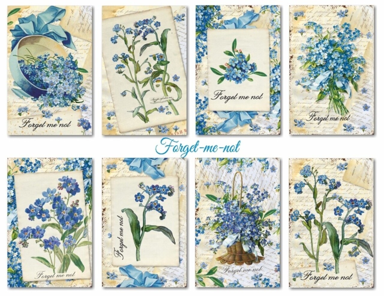 Decorer Forget-me-not Paper Pack (7x10,8cm) (DECOR-M145) Decorer Forget-me-not Paper Pack (7x10,8cm) (DECOR-M145)