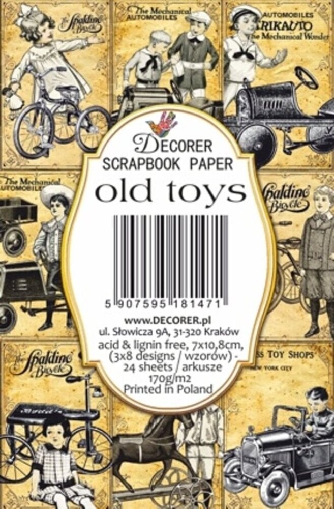 Decorer Old Toys Paper Pack (7x10,8cm) (DECOR-M147) Decorer Old Toys Paper Pack (7x10,8cm) (DECOR-M147)