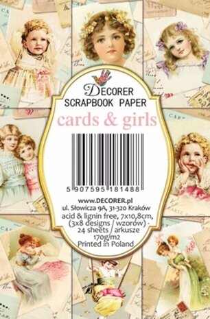 Decorer Cards & Girls Paper Pack (7x10,8cm) (DECOR-M148) Decorer Cards & Girls Paper Pack (7x10,8cm) (DECOR-M148)
