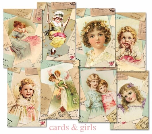 Decorer Cards & Girls Paper Pack (7x10,8cm) (DECOR-M148) Decorer Cards & Girls Paper Pack (7x10,8cm) (DECOR-M148)