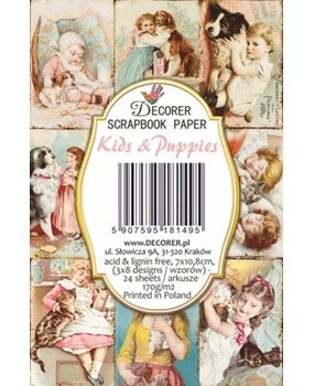 Decorer Kids & Puppies Paper Pack (7x10,8cm) (DECOR-M149) Decorer Kids & Puppies Paper Pack (7x10,8cm) (DECOR-M149)
