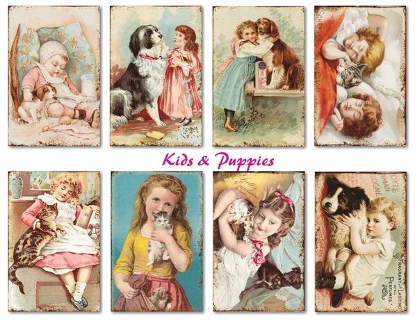 Decorer Kids & Puppies Paper Pack (7x10,8cm) (DECOR-M149) Decorer Kids & Puppies Paper Pack (7x10,8cm) (DECOR-M149)