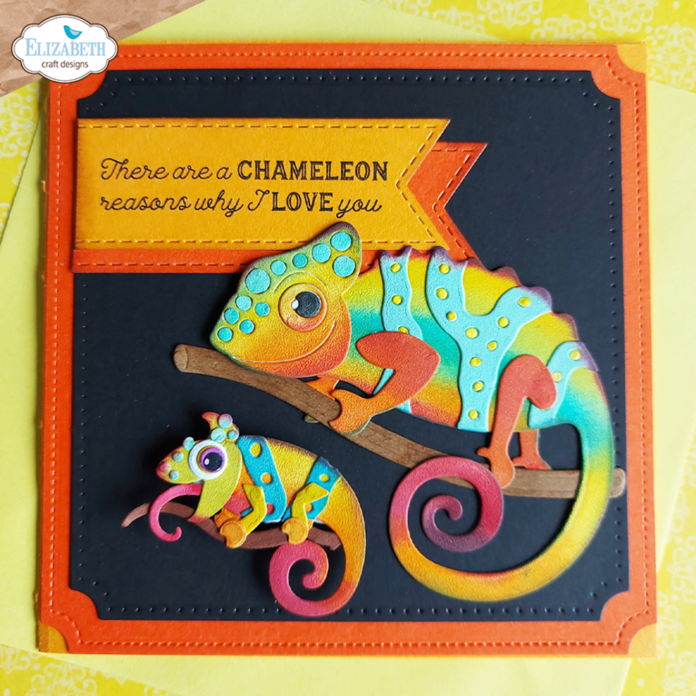 Elizabeth Craft Designs Jungle Party Clear Stamp Jungle Sentiments (CS349)