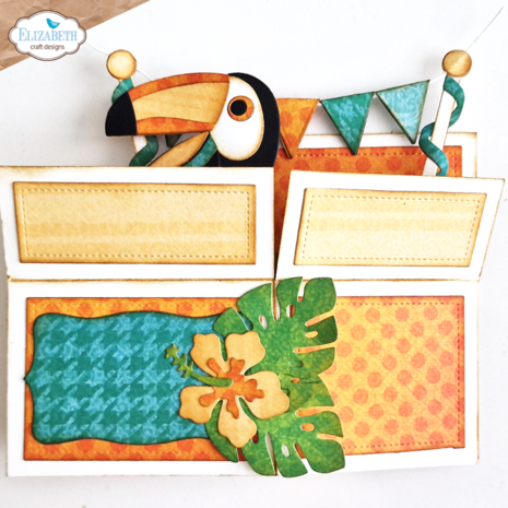Elizabeth Craft Designs Jungle Party Dies Box Folding Card (2132) Elizabeth Craft Designs Jungle Party Dies Box Folding Card (2132)