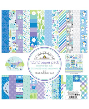 Doodlebug Design Inc. Snow Much Fun 12x12 Inch Paper Pack (8391) Doodlebug Design Inc. Snow Much Fun 12x12 Inch Paper Pack (8391)