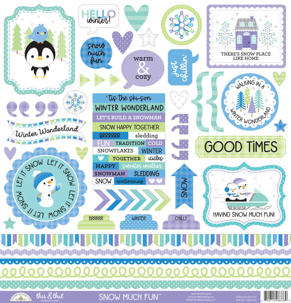 Doodlebug Design Inc. Snow Much Fun 12x12 Inch Paper Pack (8391) Doodlebug Design Inc. Snow Much Fun 12x12 Inch Paper Pack (8391)