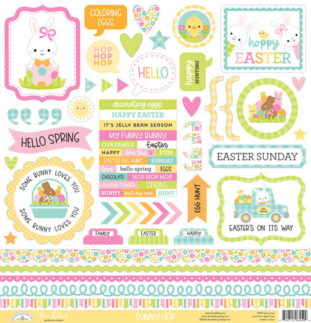 Doodlebug Design Inc. Bunny Hop This & That Stickers (8459) Doodlebug Design Inc. Bunny Hop This & That Stickers (8459)