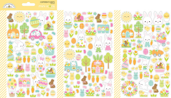 Doodlebug Design Inc. Bunny Hop Mini Icons Stickers (8451)
