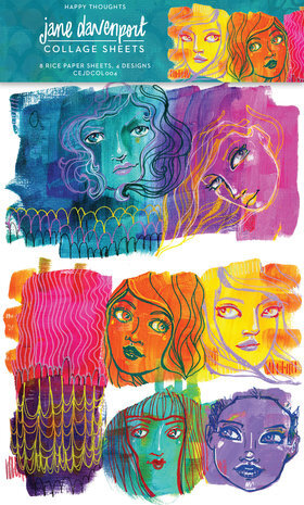 Jane Davenport Collage Sheets A4 Happy Thoughts (CEJDCOL004) Jane Davenport Collage Sheets A4 Happy Thoughts (CEJDCOL004)