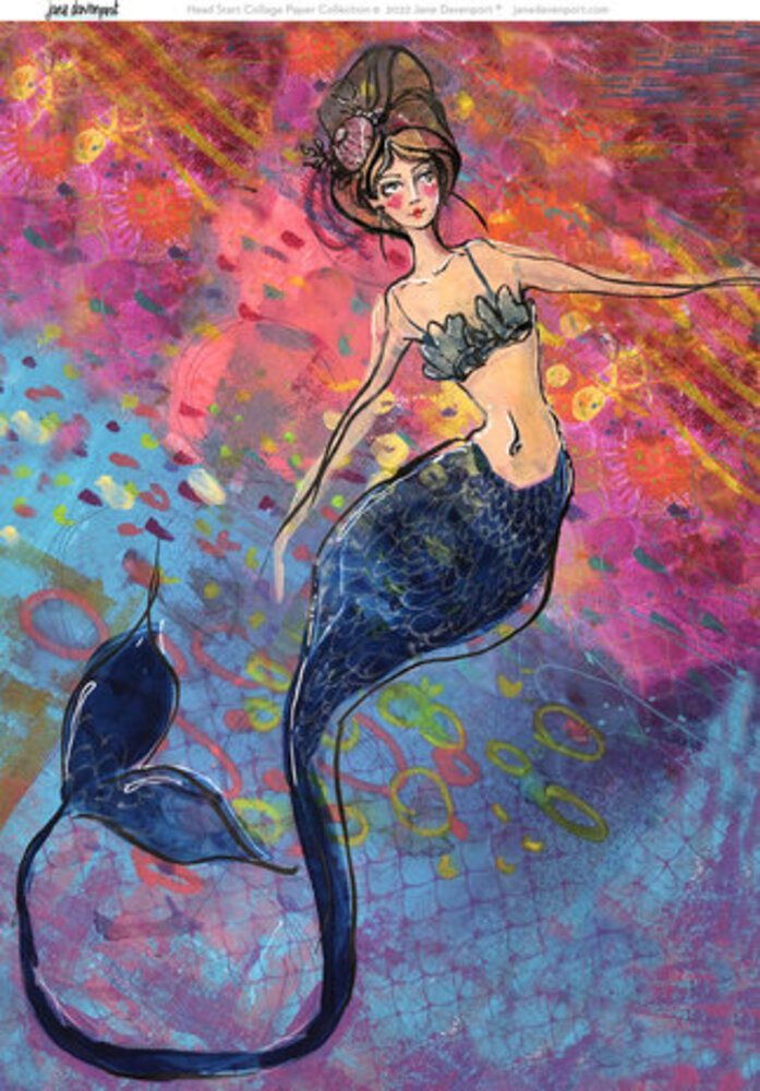 Jane Davenport Collage Sheets A4 Siren's Song (CEJDCOL005) Jane Davenport Collage Sheets A4 Siren's Song (CEJDCOL005)