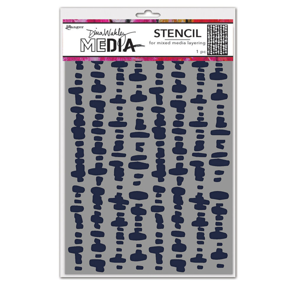 Dina Wakley MEdia Masking Stencil Dash Columns (MDS83078) Dina Wakley MEdia Masking Stencil Dash Columns (MDS83078)