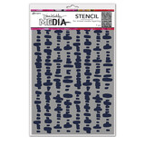 Dina Wakley MEdia Masking Stencil Dash Columns (MDS83078)