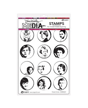 Dina Wakley MEdia Pocket Circles Cling Stamps (MDR83221)