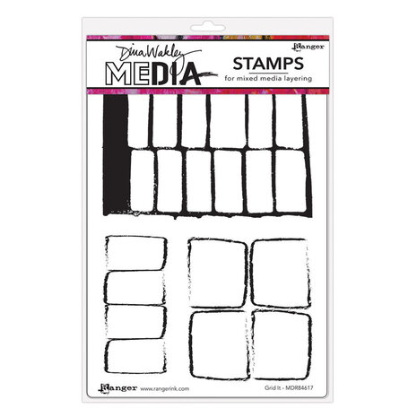 Dina Wakley MEdia Grid It Cling Stamps (MDR84617) Dina Wakley MEdia Grid It Cling Stamps (MDR84617)