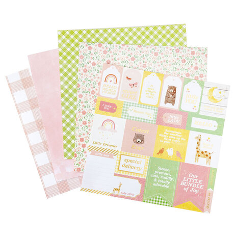 American Crafts Hello Little Girl 12x12 Inch Paper Pad (34030038) American Crafts Hello Little Girl 12x12 Inch Paper Pad (34030038)