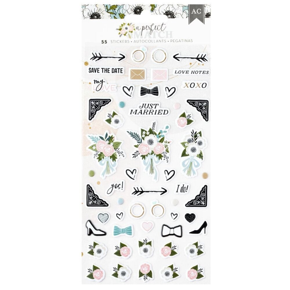 American Crafts A Perfect Match Puffy Stickers Icons (34025963) American Crafts A Perfect Match Puffy Stickers Icons (34025963)