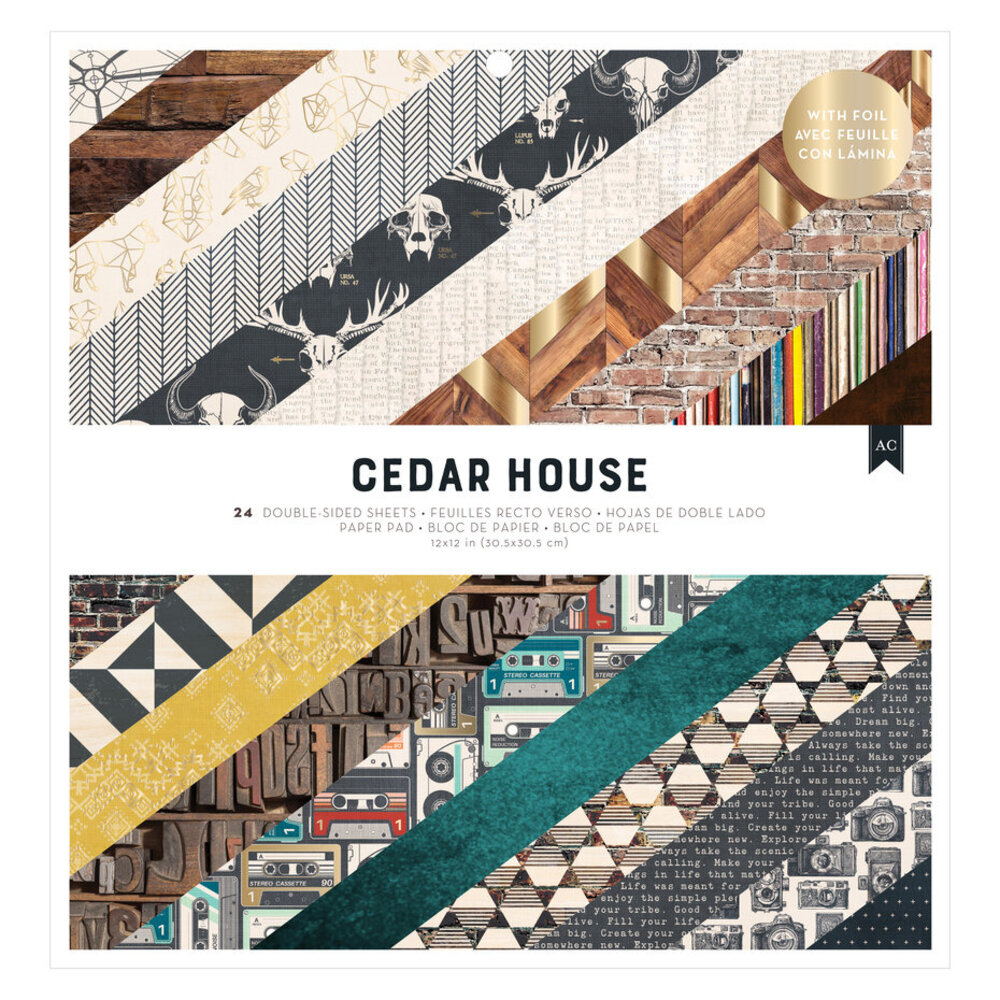American Crafts Cedar House 12x12 Inch Paper Pad (34030337) American Crafts Cedar House 12x12 Inch Paper Pad (34030337)