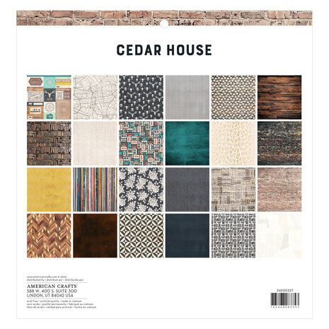 American Crafts Cedar House 12x12 Inch Paper Pad (34030337) American Crafts Cedar House 12x12 Inch Paper Pad (34030337)