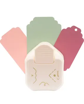 Vaessen Creative 3 in 1 Hoekpons Label Geschulpt (2137-077)