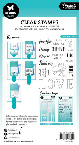 Studio Light Essentials Clear Stamps Waterfall Effect (SL-ES-STAMP635) Studio Light Essentials Clear Stamps Waterfall Effect (SL-ES-STAMP635)