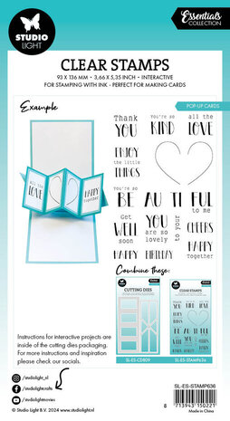 Studio Light Essentials Clear Stamps Pop-Up Cards (SL-ES-STAMP636) Studio Light Essentials Clear Stamps Pop-Up Cards (SL-ES-STAMP636)