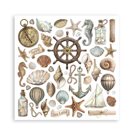 Stamperia Sea Land 12x12 Inch Paper Pack (SBBL37) Stamperia Sea Land 12x12 Inch Paper Pack (SBBL37)