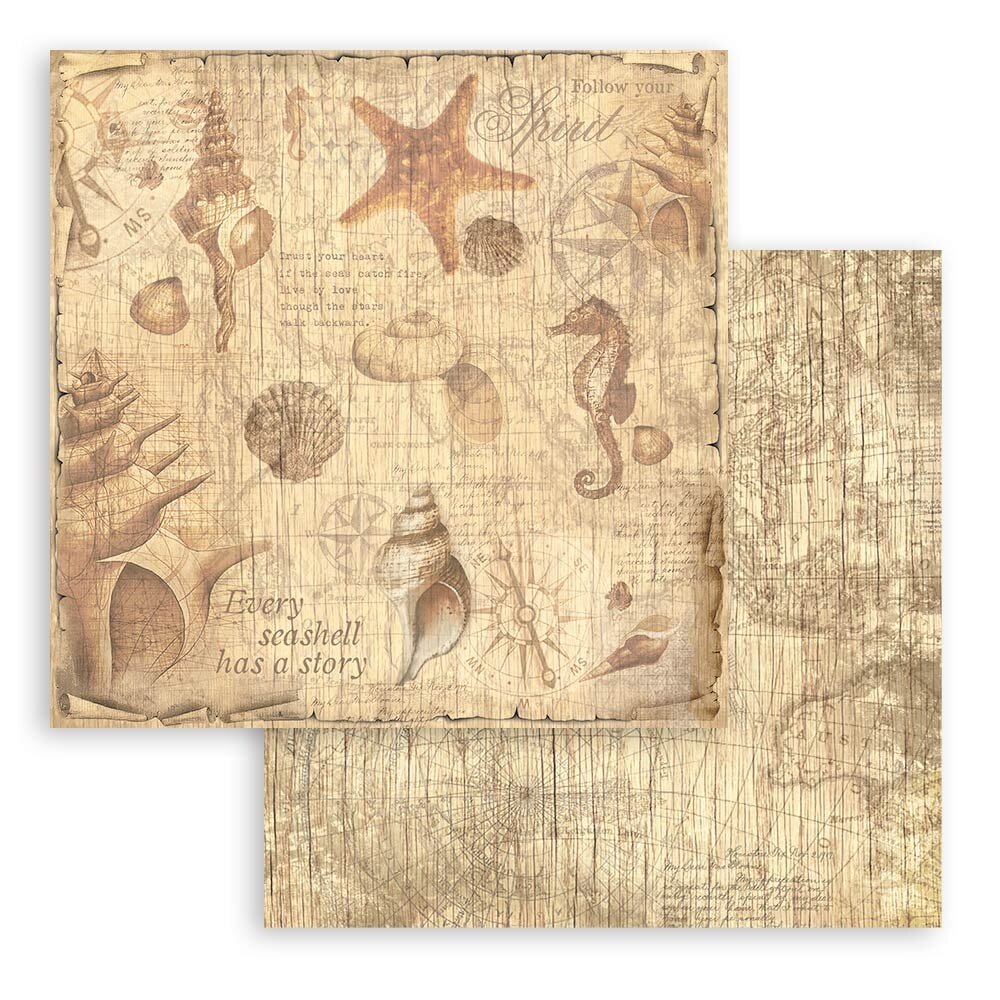 Stamperia Sea Land 8x8 Inch Paper Pack (SBBS101) Stamperia Sea Land 8x8 Inch Paper Pack (SBBS101)