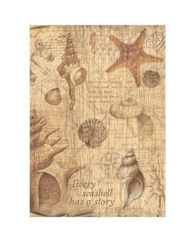 Stamperia Sea Land A4 Rice Paper Shells (DFSA4859)