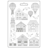 Stamperia Sea Land Soft Mould A4 Houses and Lighthouse (K3PTA4576)