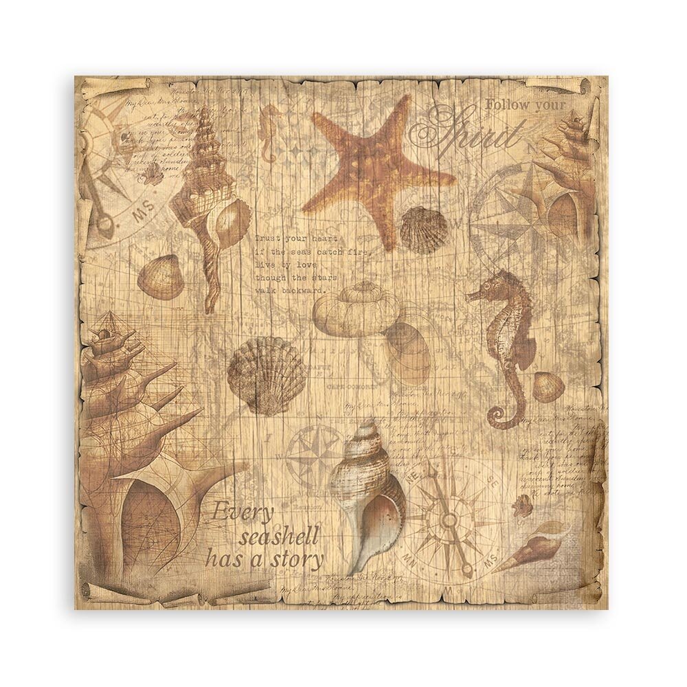 Stamperia Sea Land 12x12 Inch Fabric Sheets (SBPLT25) Stamperia Sea Land 12x12 Inch Fabric Sheets (SBPLT25)