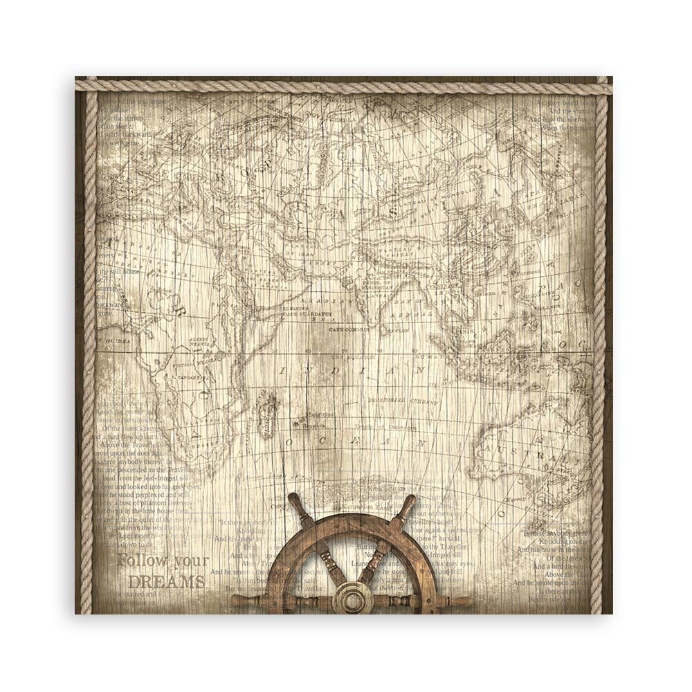 Stamperia Sea Land 12x12 Inch Fabric Sheets (SBPLT25) Stamperia Sea Land 12x12 Inch Fabric Sheets (SBPLT25)