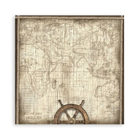 Stamperia Sea Land 12x12 Inch Fabric Sheets (SBPLT25) Stamperia Sea Land 12x12 Inch Fabric Sheets (SBPLT25)