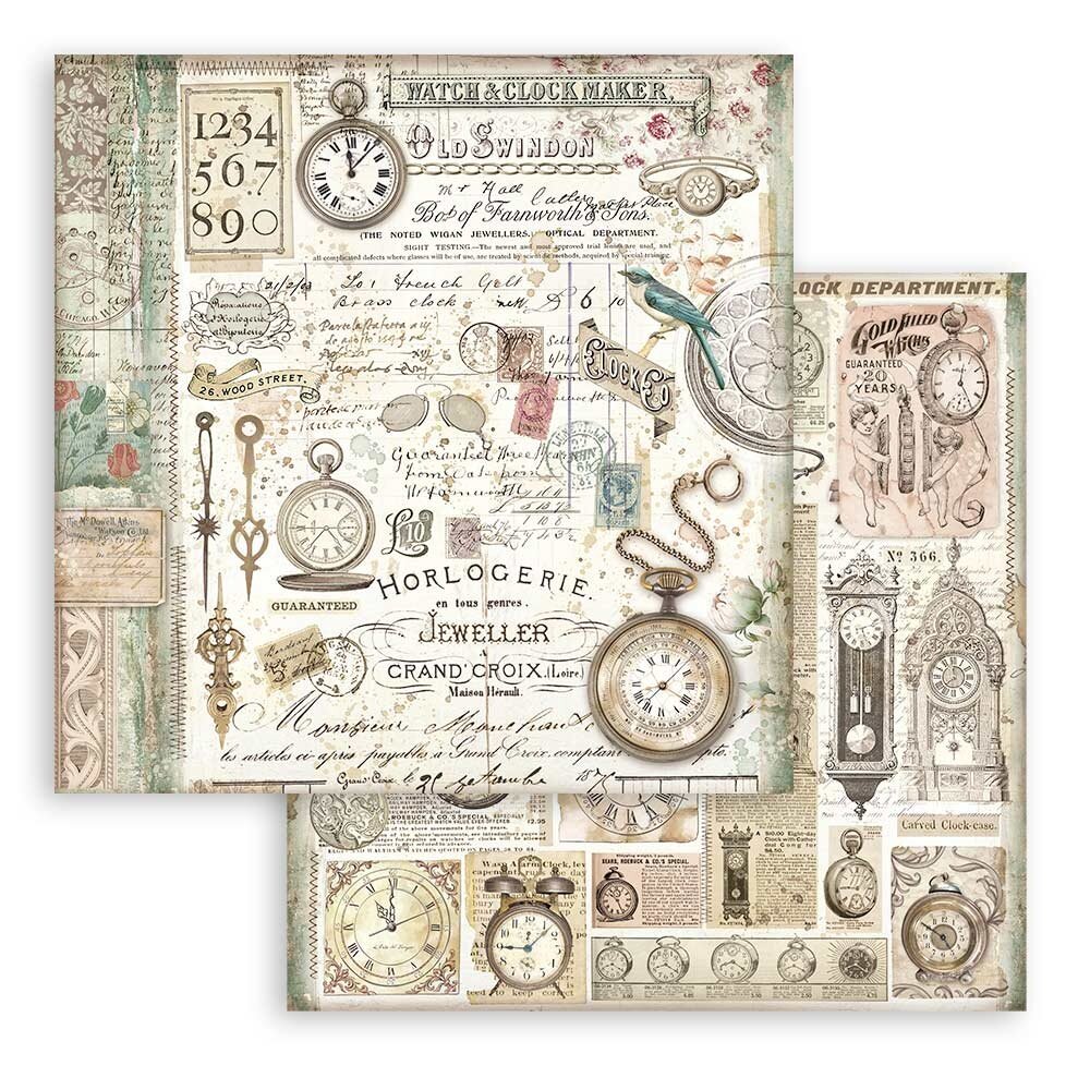 Stamperia Brocante Antiques 8x8 Inch Paper Pack (SBBS100) Stamperia Brocante Antiques 8x8 Inch Paper Pack (SBBS100)